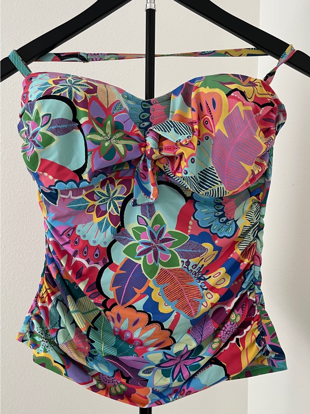 🌺 Bleu Rod Beattie Floral Halter Tankini Top | Size 12